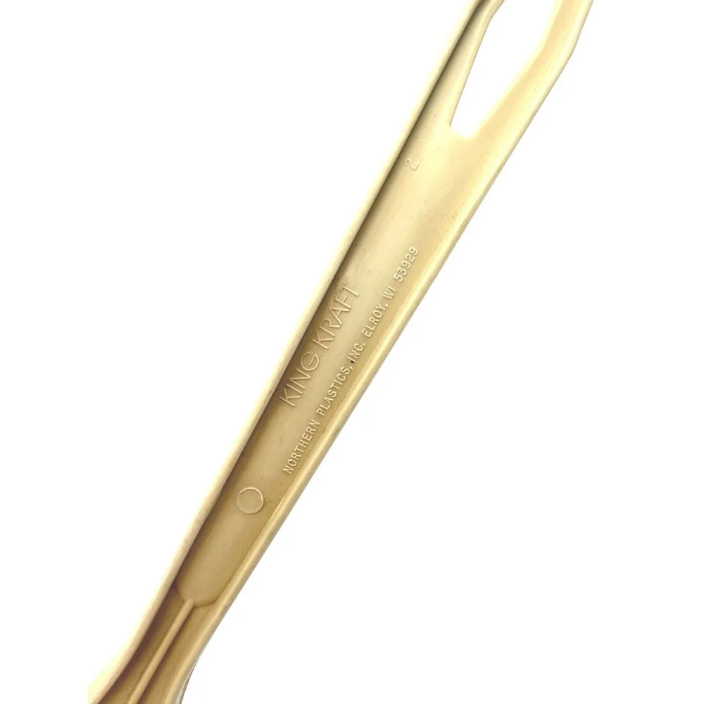 Vintage‎ King Kraft Harvest Gold Slotted Spoon Northern Plastics USA 9.25 Inch